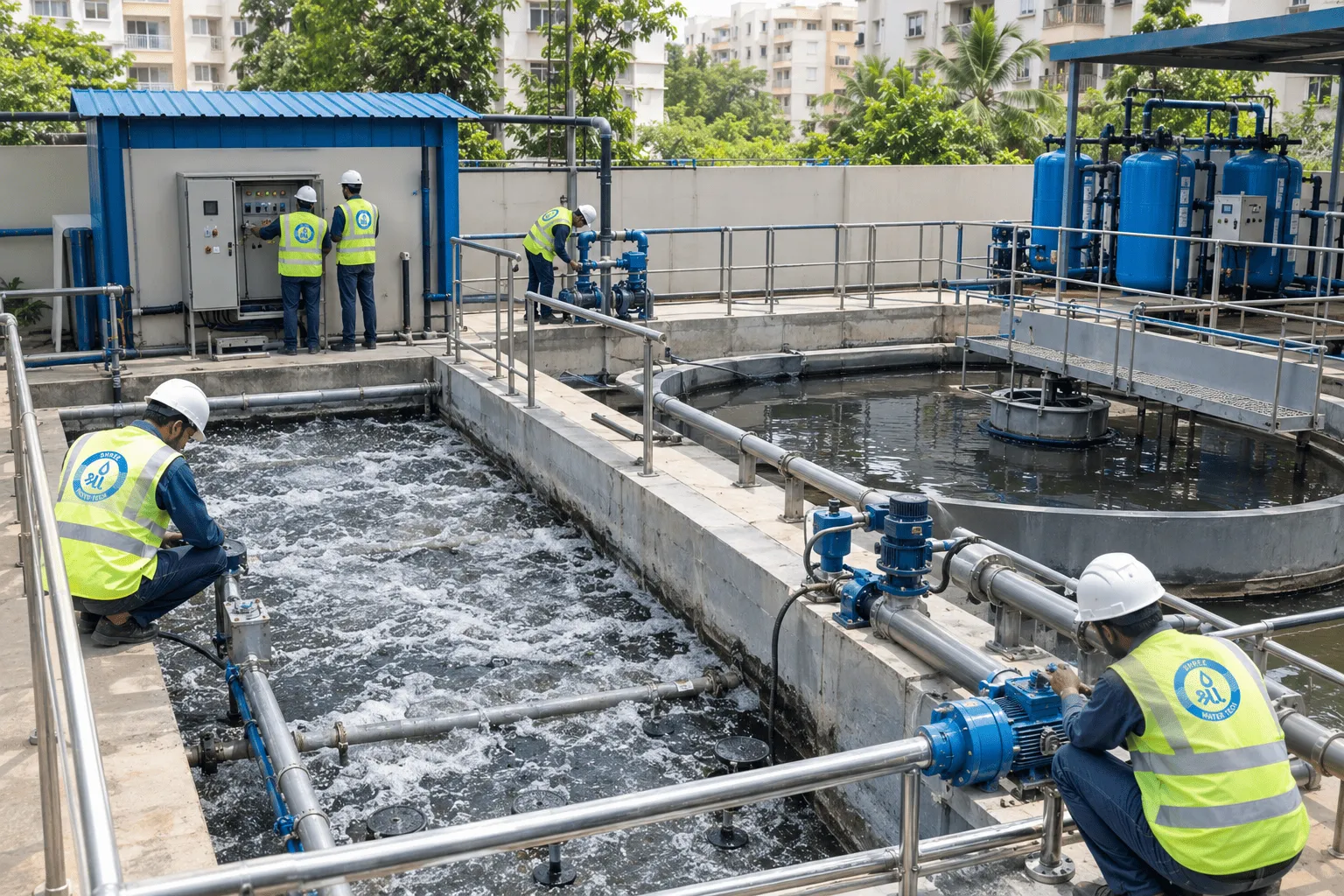 300 KLD STP upgradation and retrofit at a residential society in Pune by Shree Water Tech