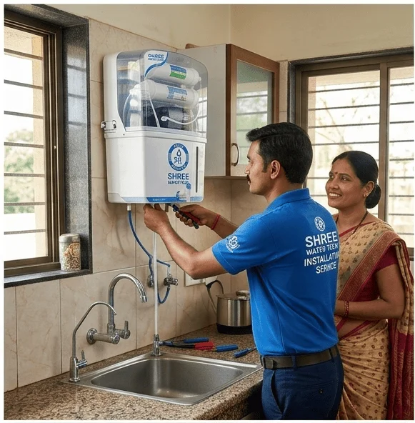 Domestic RO water purifier installation for homes in Pune