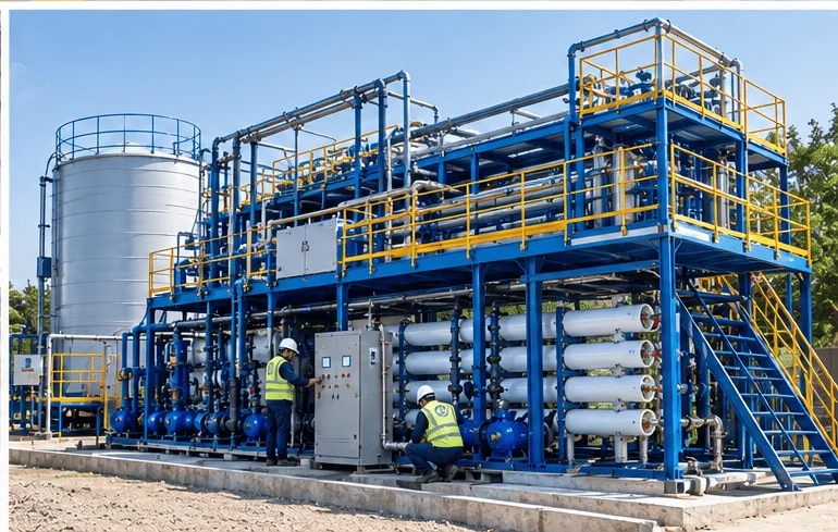 High recovery RO system for zero liquid discharge projects