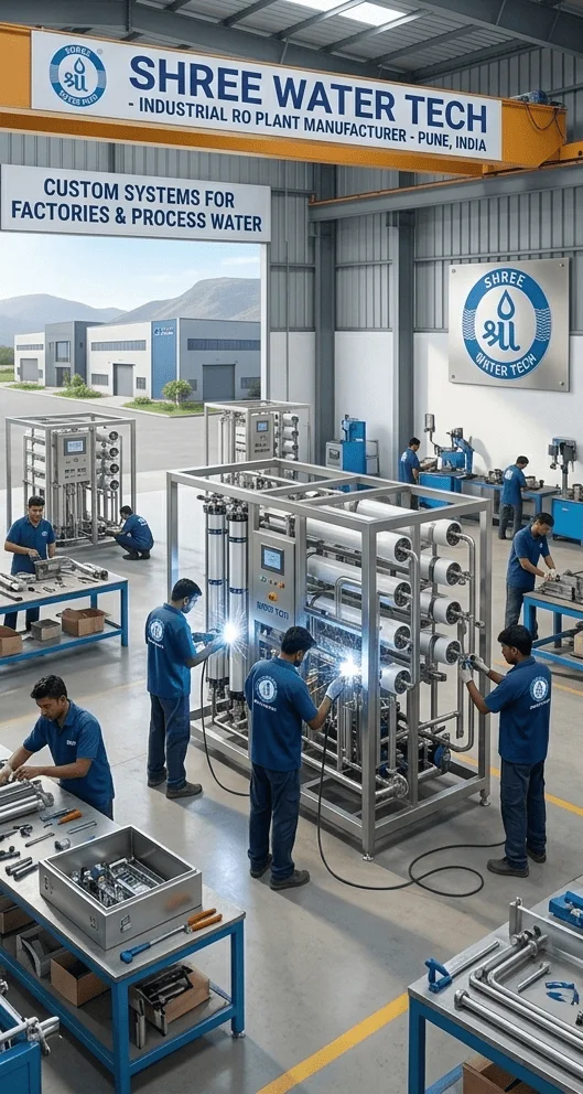 Industrial RO Plant manufacturer in Pune for factories and process water