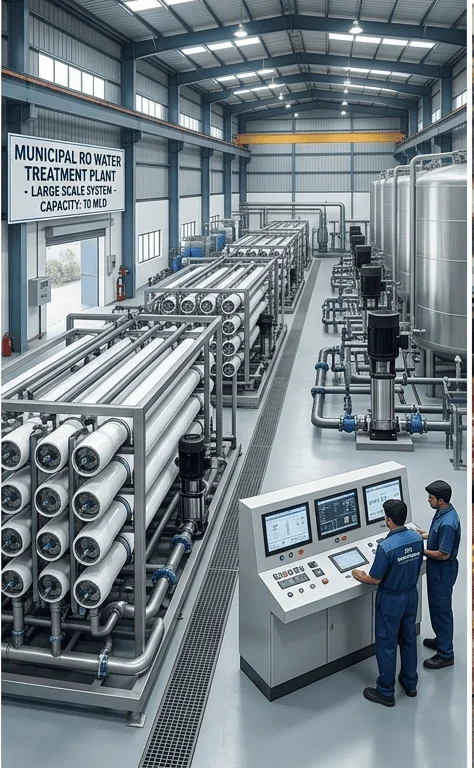 Large scale Municipal Reverse Osmosis water treatment system