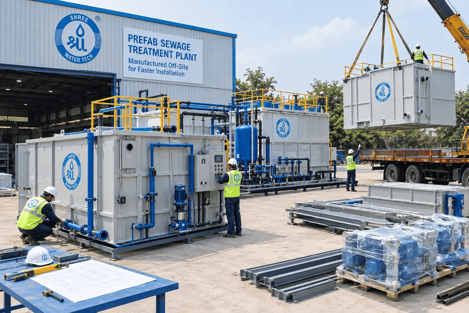 Prefab Sewage Treatment Plant manufactured off-site for faster installation