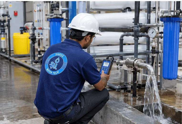 Commissioning of high-TDS borewell RO system