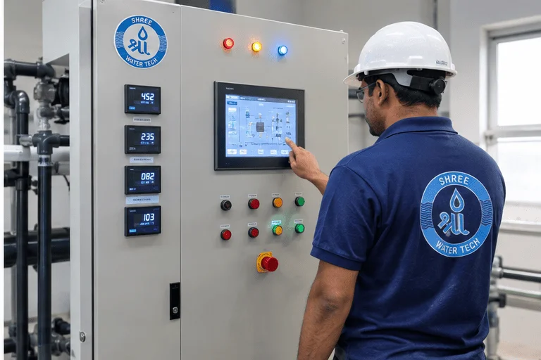 PLC-based automatic control system for 10,000 LPH RO plant